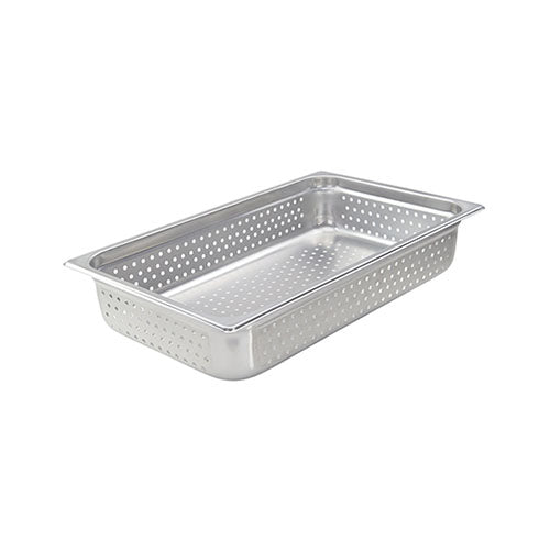 Winco SPJH-104PF Full Size Stainless Steel Perforated Steam Pan – 4″ Deep - VRS Restaurant Equipment & Supply Store