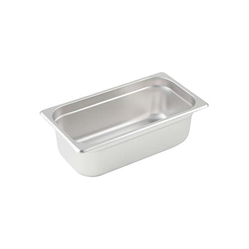 Winco SPJH-304 1/3 Size Heavy Weight Steam Table / Hotel Pan – 4″ Deep - VRS Restaurant Equipment & Supply Store