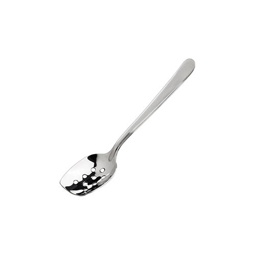 Winco SPS-P10 10″ Satin Finish Stainless Steel Slanted Plating Spoon - VRS Restaurant Equipment & Supply Store