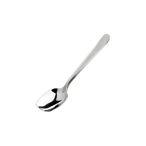 Winco SPS-S10 10″ Satin Finish Stainless Steel Slanted Plating Spoon - VRS Restaurant Equipment & Supply Store