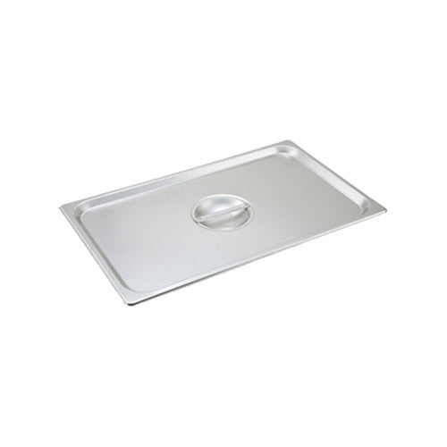 Winco 18/8 Stainless Steel Steam Pan Cover, Solid - VRS Restaurant Equipment & Supply Store