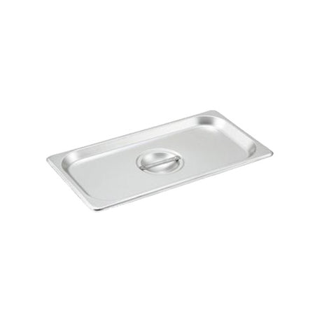 Winco SPSCT 1/3” Size Stainless Steel Solid Steam Table / Hotel Pan Cover - VRS Restaurant Equipment & Supply Store