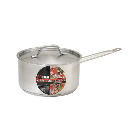 Winco Stainless Steel Sauce Pan With Cover - VRS Restaurant Equipment & Supply Store