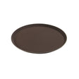 Winco TFG-11N 11″ Round Non-Slip Brown Serving Tray - VRS Restaurant Equipment & Supply Store