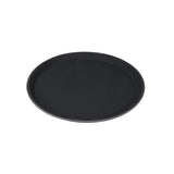Winco TFG-16K 16″ Round Non-Slip Black Serving Tray - VRS Restaurant Equipment & Supply Store