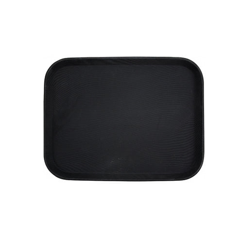 Winco TRH-1418K 14″ x 18″ Easy Hold Black Rubber Lined Plastic Tray - VRS Restaurant Equipment & Supply Store