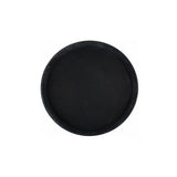 Winco TRH-14K 14″ Easy Hold Round Black Rubber Lined Plastic Tray - VRS Restaurant Equipment & Supply Store