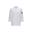 Winco UNF-6WM White Poly-Cotton Men’s Tapered Fit Chef Jacket – Medium - VRS Restaurant Equipment & Supply Store