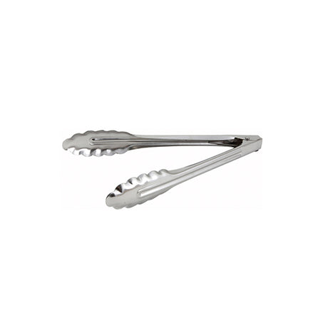 Winco UT-12 12″ Heavy Weight Stainless Steel Utility Tong - VRS Restaurant Equipment & Supply Store