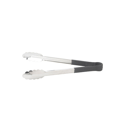 Winco UTPH-12K 12″ Black Heat Resistant Utility Tong - VRS Restaurant Equipment & Supply Store