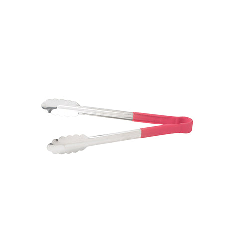 Winco UTPH-12R 12″ Red Heat Resistant Utility Tong - VRS Restaurant Equipment & Supply Store