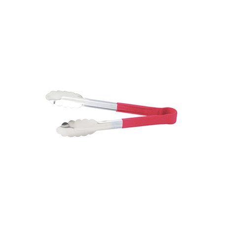 Winco UTPH-9R 9″ Red Heat Resistant Utility Tong - VRS Restaurant Equipment & Supply Store