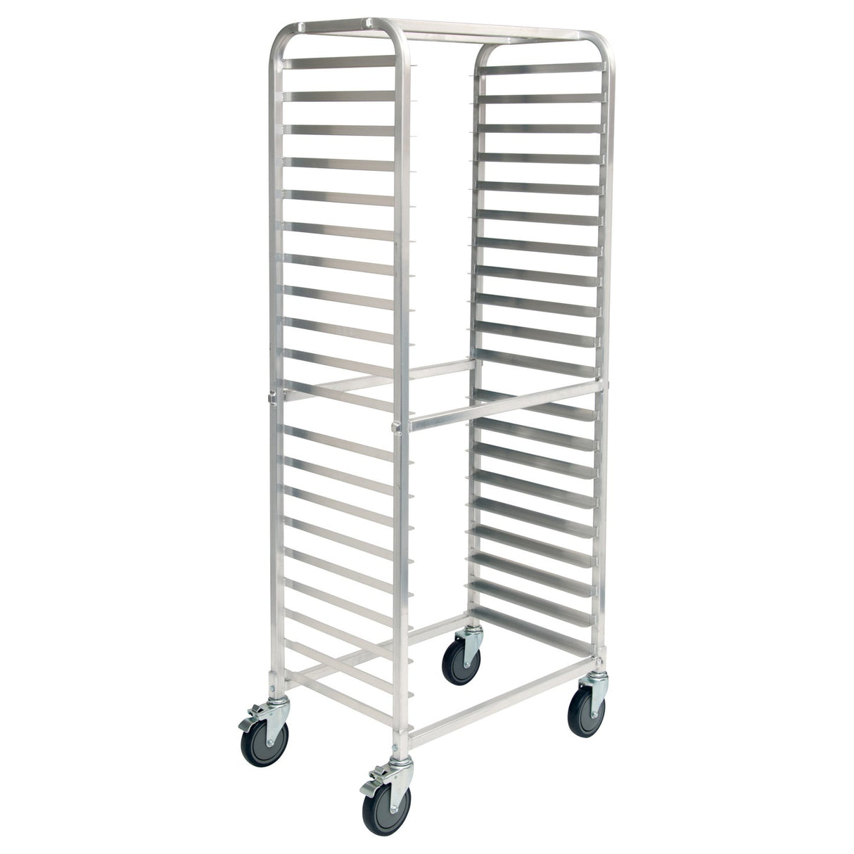Winco ALRS-20BK - 20-Tier Side-Load Sheet Pan Rack with Brakes - 3" Spacing