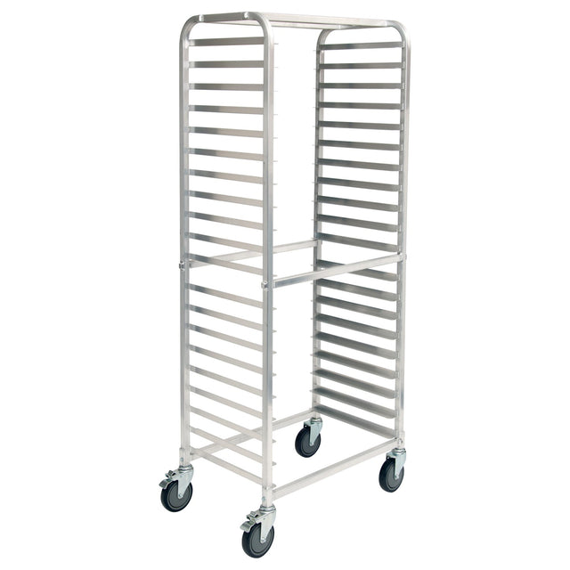 Winco ALRS-20BK - 20-Tier Side-Load Sheet Pan Rack with Brakes - 3" Spacing