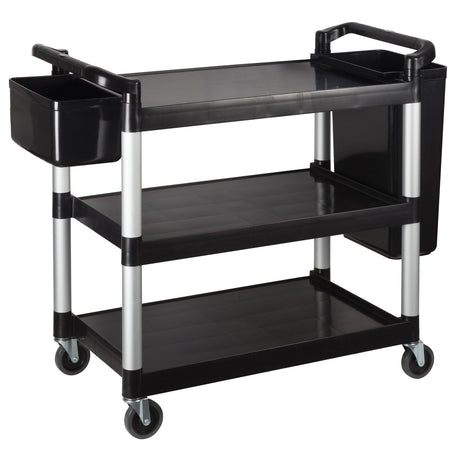 Winco UC-3019K - 3-Tier Utility Carts with Brakes - Black, 40-3/4L x 19-1/2W x 37-3/8H