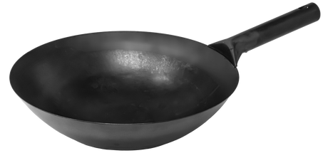 Omcan 47541 - 14" Mandarin Wok Black Iron, Welded Joint