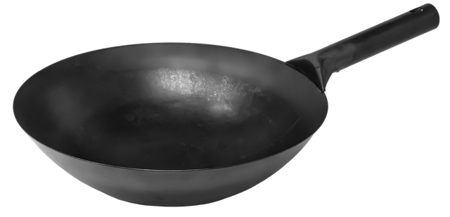 Omcan 47541 - 14" Mandarin Wok Black Iron, Welded Joint