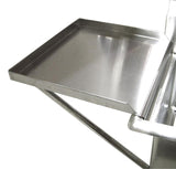 Omcan 18″ x 18″ Removable Stainless Steel Drainboard for 18″ x 18″ Tub Sink, 18 Gauge
