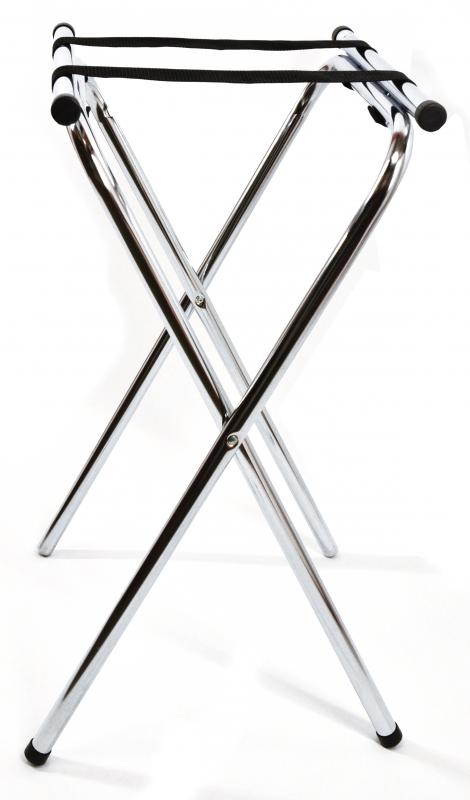 Omcan 39617 - 31" Chrome-Plated Double Bar Folding Tray Stand