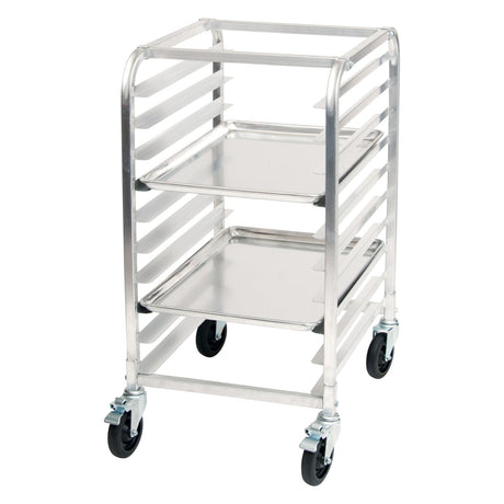 Winco ALRK-10BK - 10-Tier End-Load Sheet Pan Rack with Brakes - 3" Spacing
