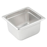 Winco SPJM-604 - Anti-Jam Steam Pan, 24 Gauge Stainless Steel - 1/6, 4"