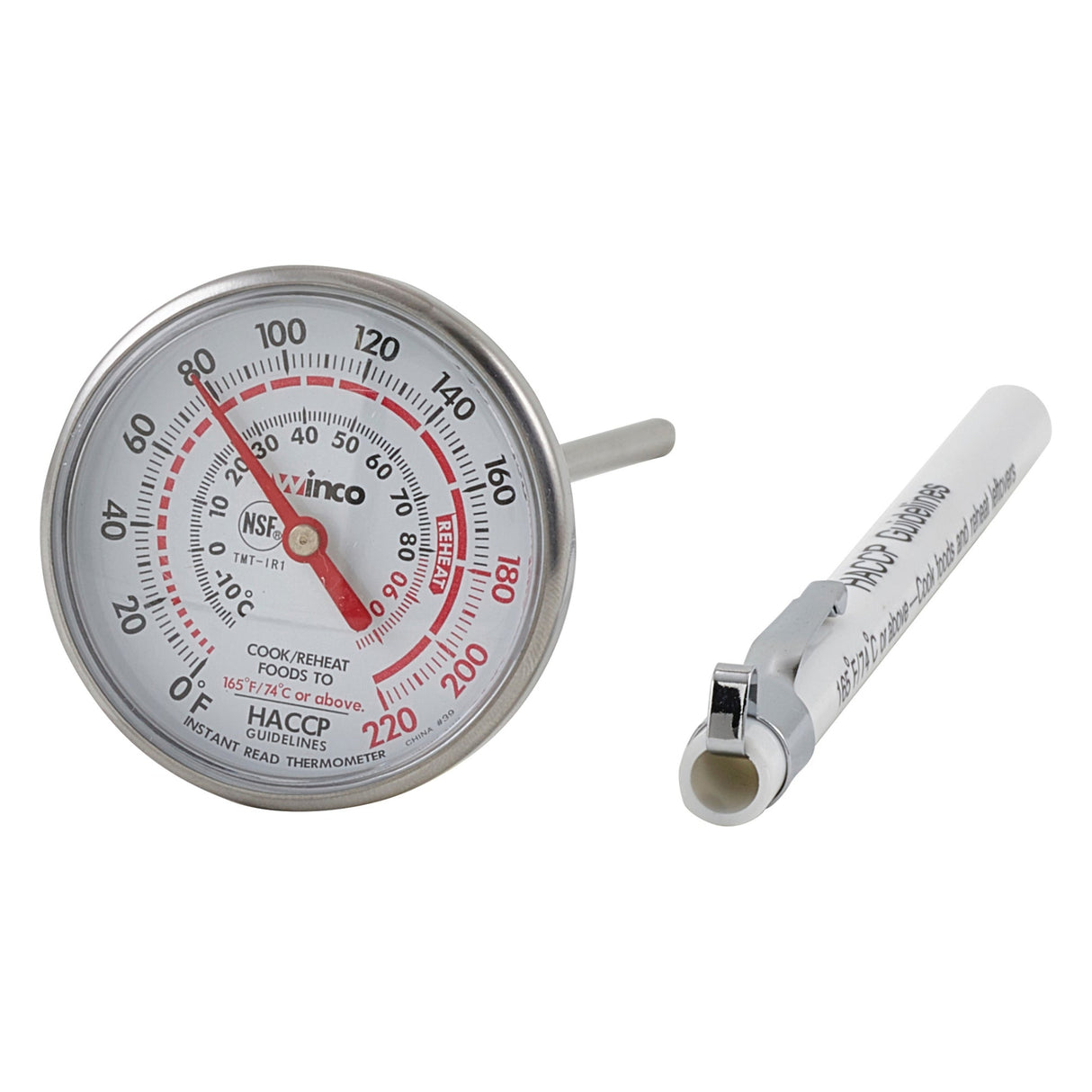 Winco TMT-IR1 - Instant Read Thermometer, 1-3/4" Dial, 5" Probe