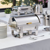 Winco C-5080 - Dallas 8 Quart Chafer, Roll-Top, Stainless Steel