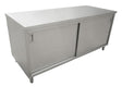 Omcan 44188 - 24″ x 72″ Stainless Steel Worktable With Cabinets and Sliding Door