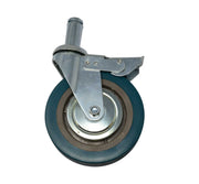 5" Wire Shelf Post Industrial Caster With Brake