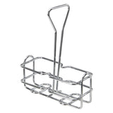 Winco WH-3 - Chrome-Plated Cruet Rack for 6 oz Oil/Vinegar Bottles