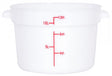 Omcan 80234 - 12 qt Polypropylene White Round Food Storage Container