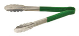 Omcan 80544 - 12" Heavy Duty Utility Tong with Green Plastic Handle