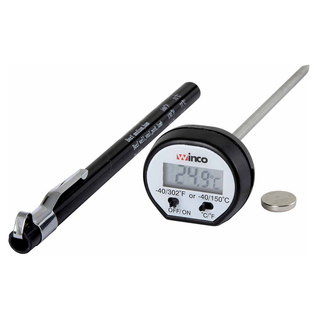 Winco TMT-DG1 - Digital Thermometer, 15/16" LCD, 4-3/4" Probe