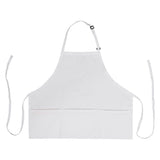 Winco BA-2724W - Mid-Length Bib Apron with 3-Pockets - White