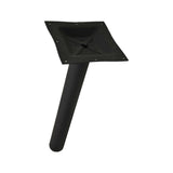 Omcan 4.5″ Diameter Black Column with Square Top Spider for Bar Height Table