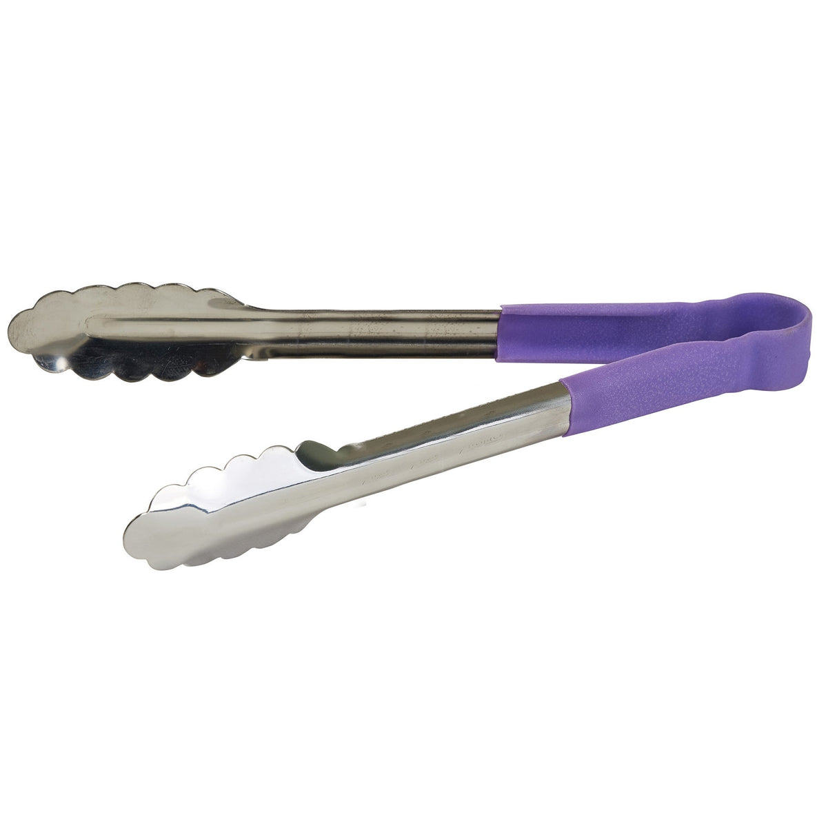 Winco UTPH-12P - Allergen-Free Stainless Steel Utility Tongs - 12"