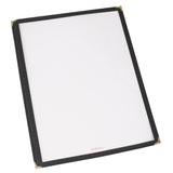 Winco PMC-9K - Single Pocket Menu Cover - Black, 9-5/16 x 12-1/8