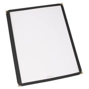Winco PMC-9K - Single Pocket Menu Cover - Black, 9-5/16 x 12-1/8
