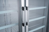 Omcan 52032 - 53" Two Glass Door Display Refrigerator, Swing Doors, 45 cu.ft. (1270 L), White