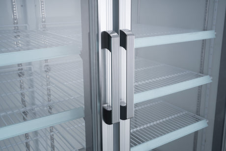 Omcan 52032 - 53" Two Glass Door Display Refrigerator, Swing Doors, 45 cu.ft. (1270 L), White