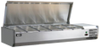 Omcan 46657 - 59" Refrigerated Topping Rail with Stainless Steel Cover
