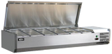 Omcan 46657 - 59" Refrigerated Topping Rail with Stainless Steel Cover