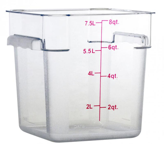 Omcan 80169 - 8 qt Polycarbonate Clear Square Food Storage Container