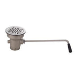 BK Resources BK-LWR-1 Twist Handle Lever Drain Waste Valve, 3-1/2" Opening, Brass