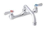 BK Resources BKF-8W-16-G 8" O.C. Workforce Splash Mount Faucet With 16" Swing Spout
