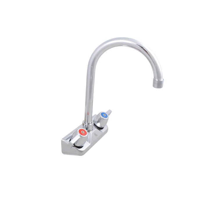 BK Resources 4" O.C. Workforce Splash Mount Faucet W/5" Gooseneck Spout