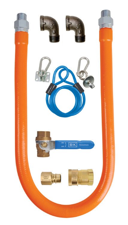 BK Resources 3/4" X 48" Gas Hose Connector Kit #3 - VRS Restaurant Equipment & Supply Store