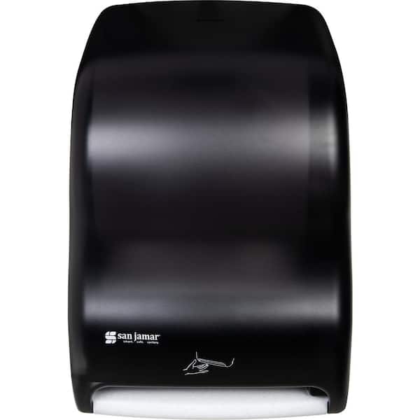 San Jamar T1400REBK Classic Smart System with iQ Sensor ecoLogic Black Roll Towel Dispenser