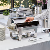 Winco C-5080 - Dallas 8 Quart Chafer, Roll-Top, Stainless Steel