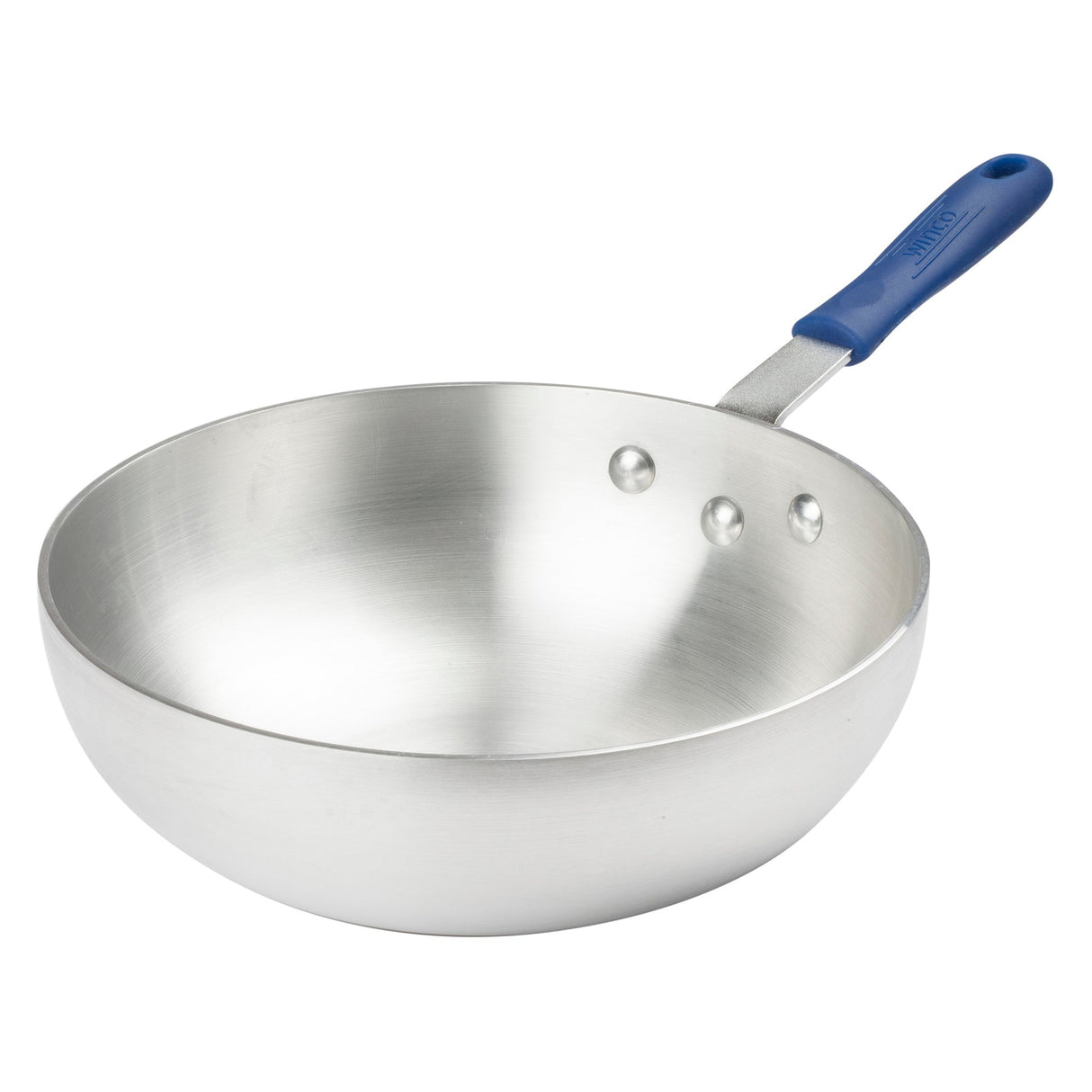 Winco ASFP-11 - 11" Aluminum Stir Fry Pan with Silicone Sleeve